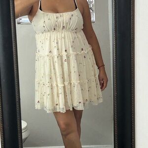 Trixxi Cream Floral Mini Dress